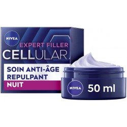 NIVEA CELLULAR Expert Filler Soin de nuit (1 x 50 ml), Crème visage anti-âge