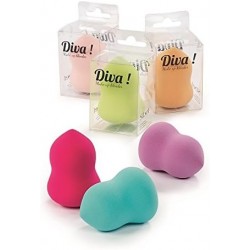 Lot de 2 Diva Make Up Blender sans latex aléatoire assorties.