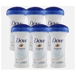 Déodorant Stick Crème Original Dove Champignon Antitranspirant Sans Alcool. Lot de 6 x 50 ml