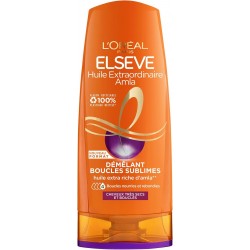 (x2) L'Oréal Paris - Démêlant  pour Cheveux Bouclés et Très Secs - Elseve Huile Extraordinaire - 2x 250 ml