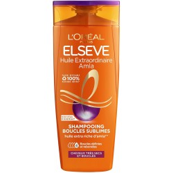 (x2)L'Oréal Paris - Shampooing huile d'Amla pour Cheveux Bouclés et Très Secs - Elseve Huile Extraordinaire - 2 x 300 ml