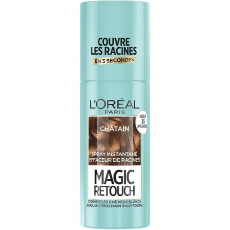 L'Oréal Paris - Spray Instantané Correcteur de Racines & Cheveux Blancs - Magic Retouch - Châtain - 75 ml