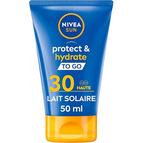 NIVEA SUN Lait solaire Protect & Hydrate format voyage FPS 30 (1 x 50 ml),